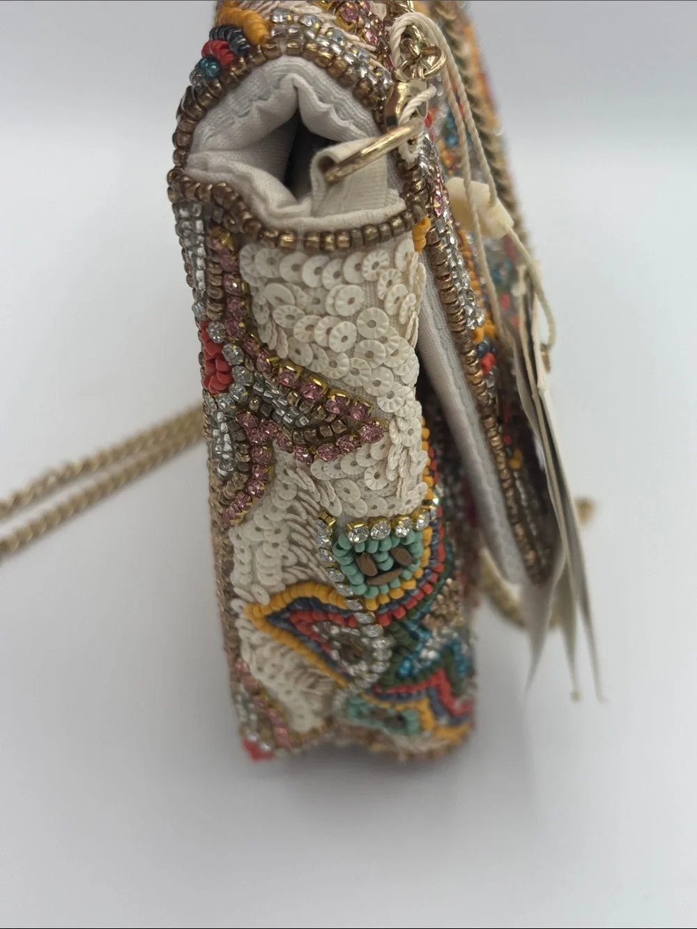 Antik Kraft Estrella Beaded Sequin Crossbody Bag - Multicolor
